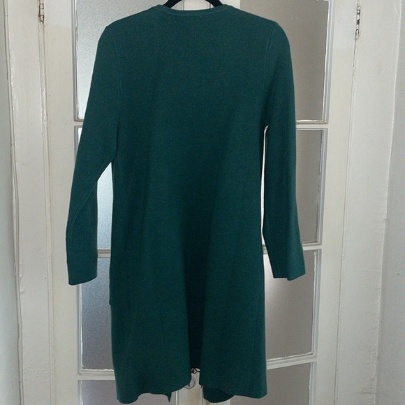 NWT Green Open Front Knit Lightweight Cardigan Casual Long Coatigan Sweater - Picture 13 of 13
